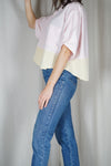 La Chemise Sorbet Rose pâle & Jaune pâle - Pièce unique faut le voir porté © - T. 38/40 à 44