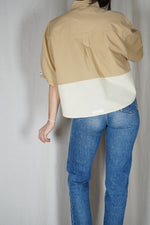 La Chemise Sorbet sépia & Jaune clair - Pièce unique faut le voir porté © - T. 36/38 à 42