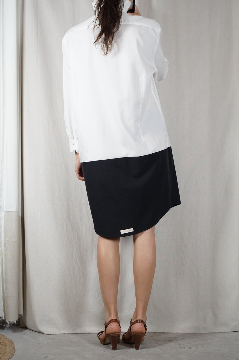 Modele Robe Avec Collerette La Robe Sorbet Noire & Blanche à collerette - Pièce unique faut le voi ...