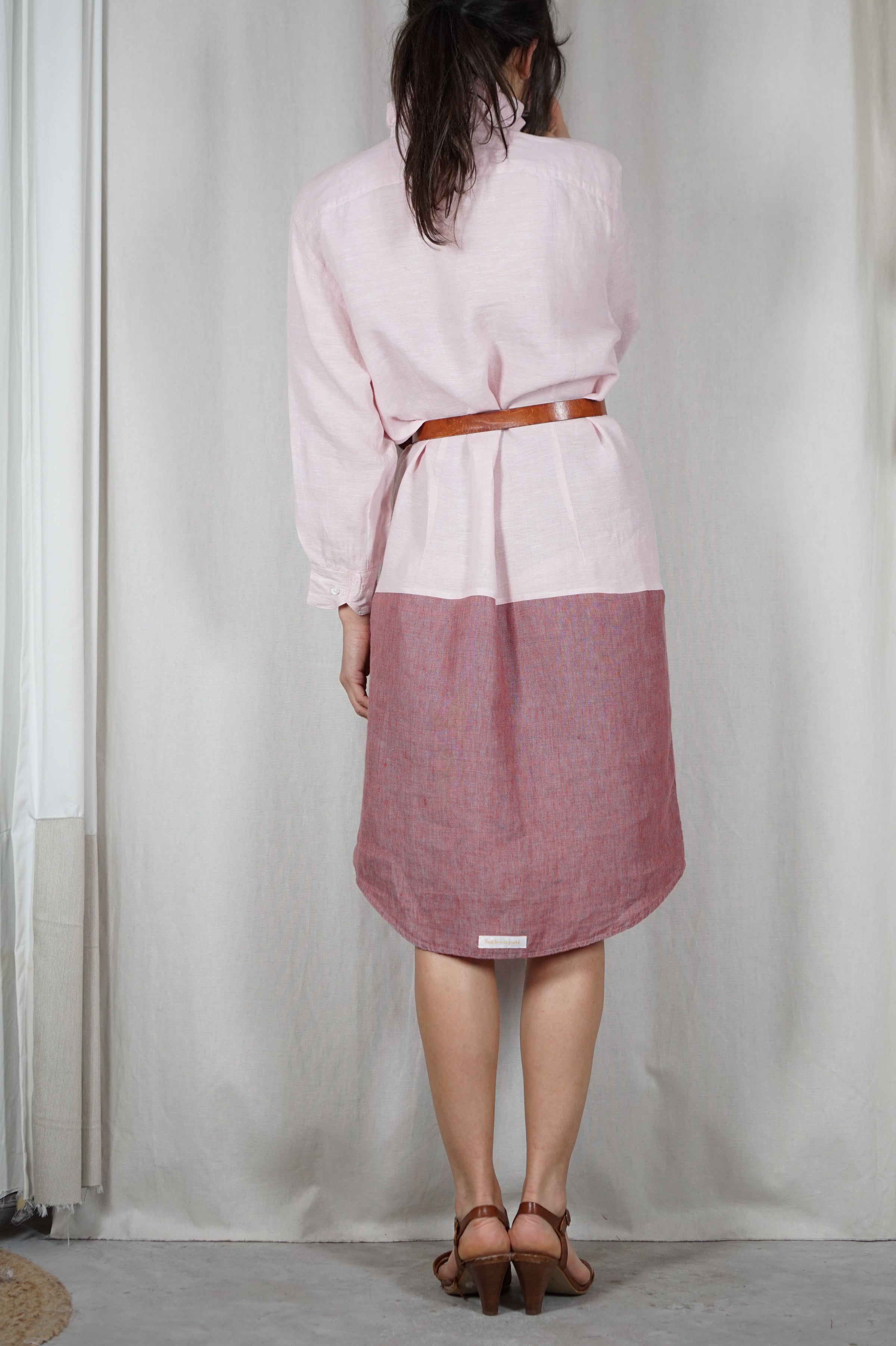 Modele Robe Avec Collerette La Robe Sorbet à collerette - Pur Lin - PIÈCE PREMIUM - T. 34 à petit ...