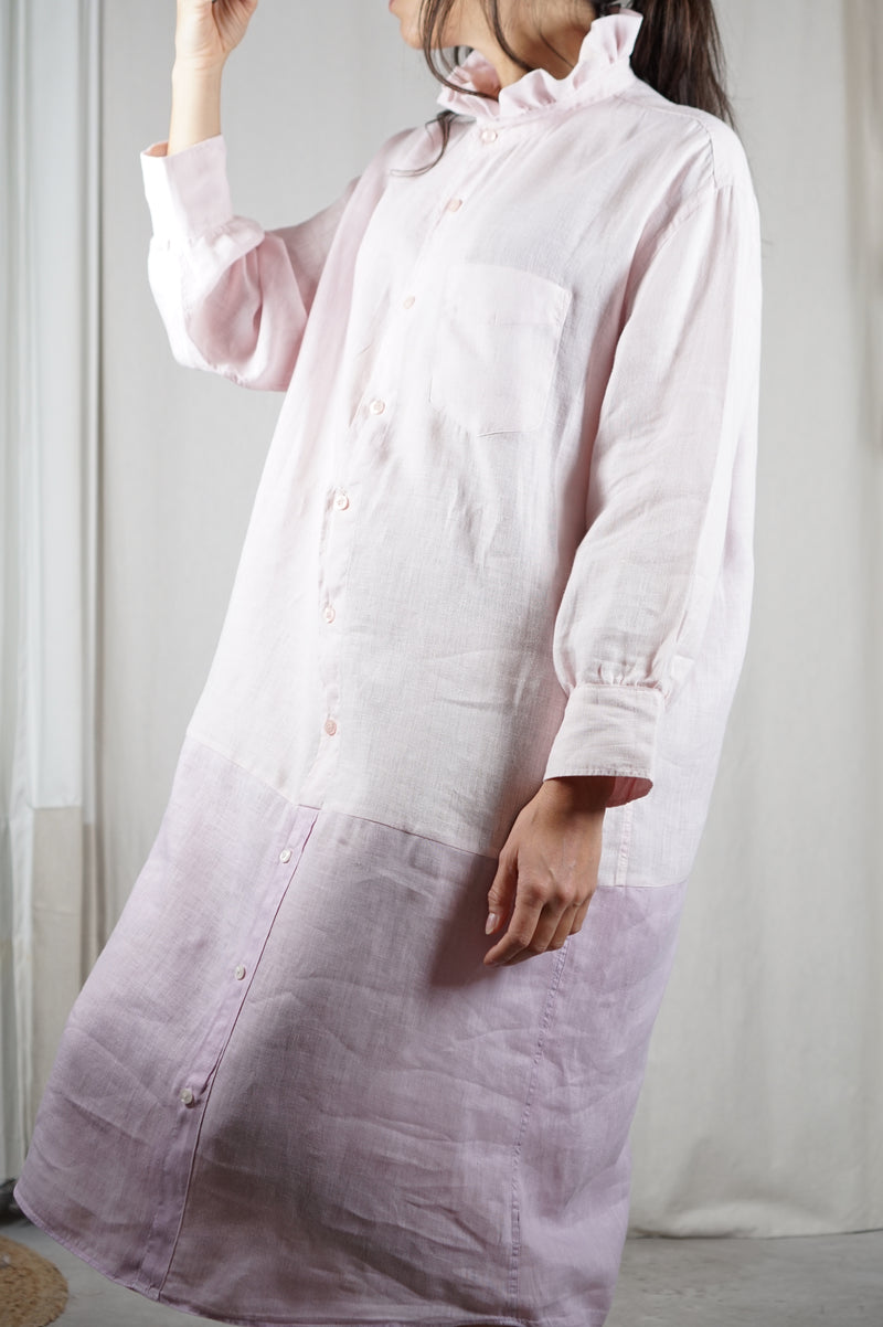 La Robe Sorbet à collerette - Pur Lin - PIÈCE PREMIUM - T. 36 à 44 (li ...