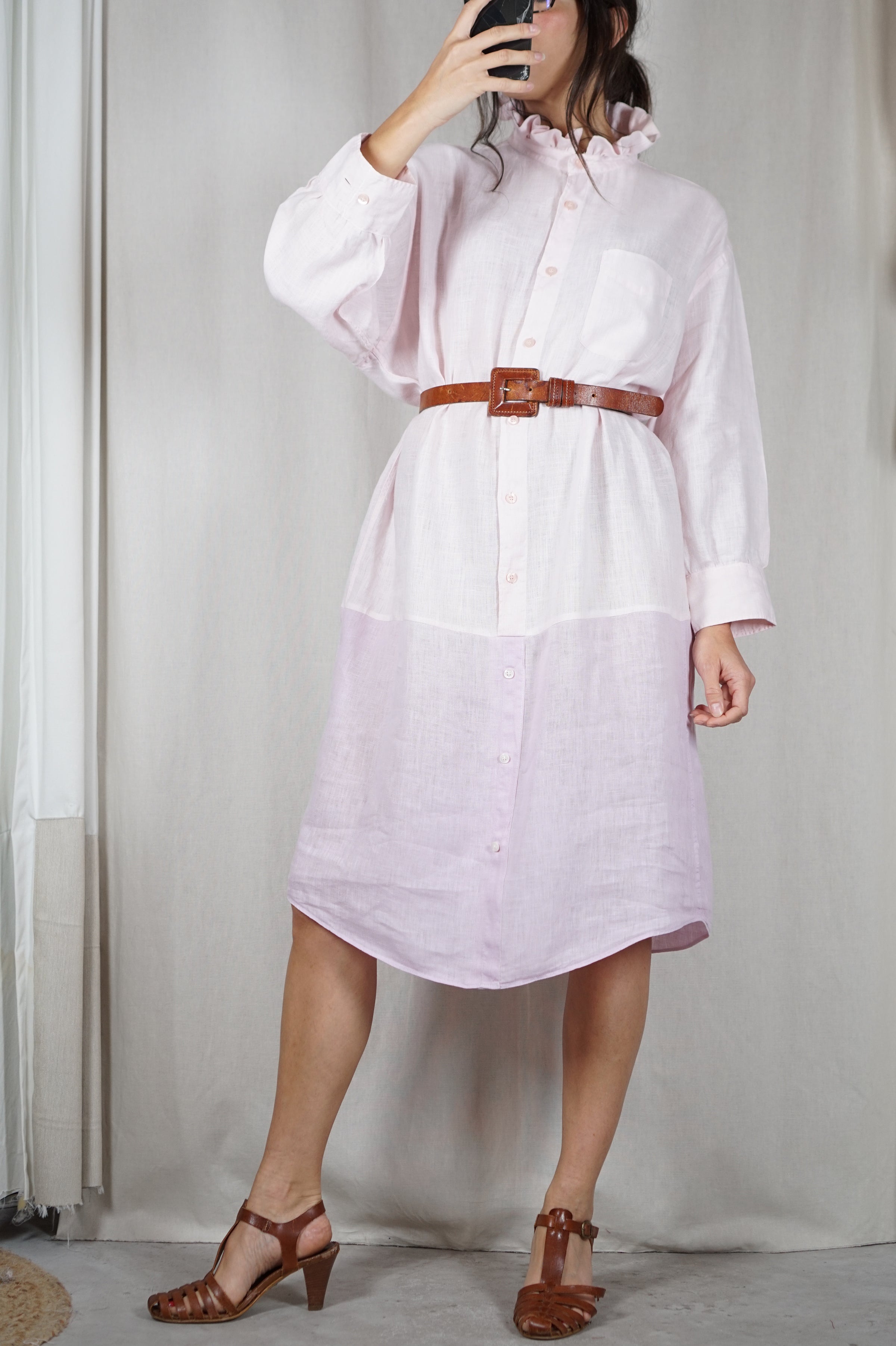 Modele Robe Avec Collerette La Robe Sorbet à collerette - Pur Lin - PIÈCE PREMIUM - T. 36 à 44 (li ...