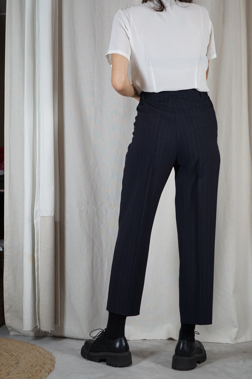 Magnifique pantalon carotte vintage - Fines surpiqûres - T. 42/44