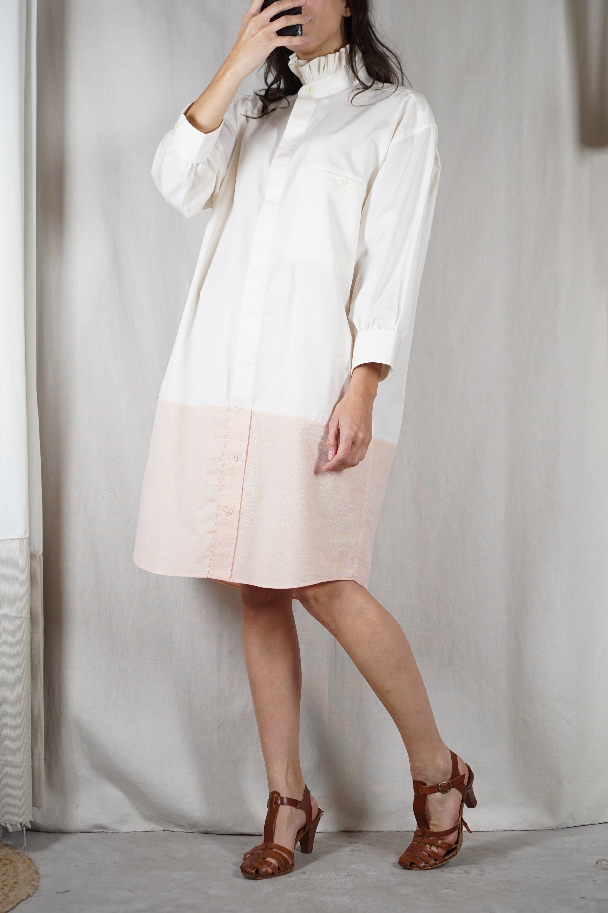 Modele Robe Avec Collerette La Robe Sorbet à collerette & manches ballon - Coton majoritaire - T ...