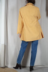 Superbe Trench Vintage peau-de-pêche - Jaune soleil - T. 36 & 38