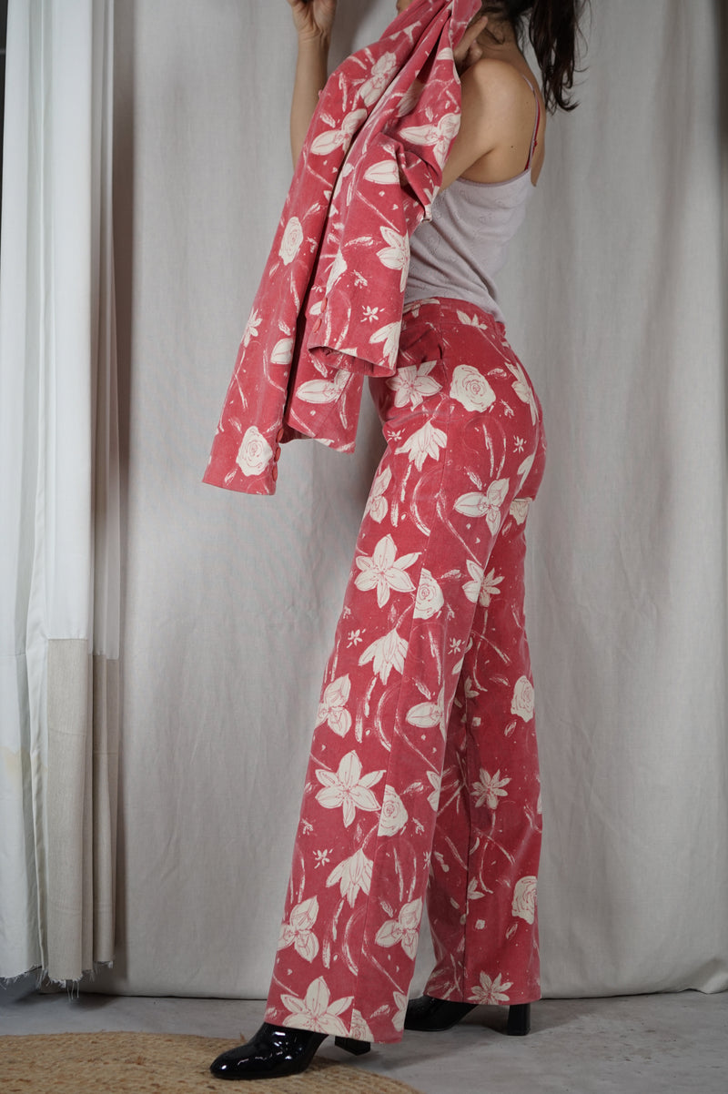 Superbe Ensemble Tailleur Pantalon Vintage Vert Amande - T. 40