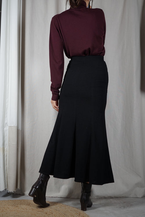 Superbe Jupe Sirène noire - Fabrication Française - T. 34/petit 36