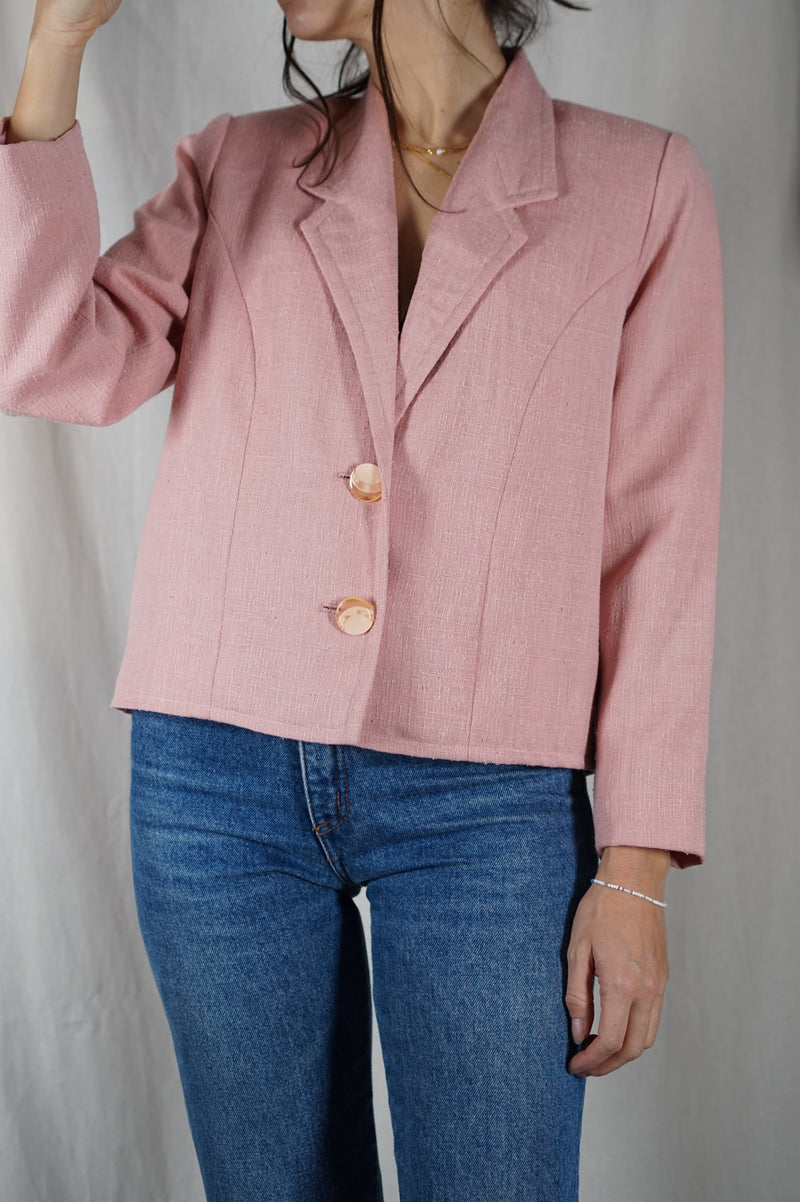 Superbe Veste Couturière Vintage rose - T. 36 & 38