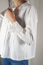 Magnifique Blouse en coton ancien - T. 36 & 38