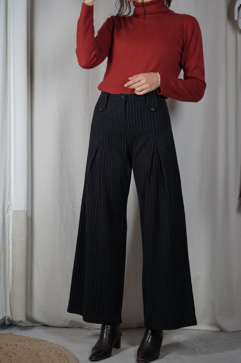 Beau Pantalon Vintage à jambes larges - T. 40