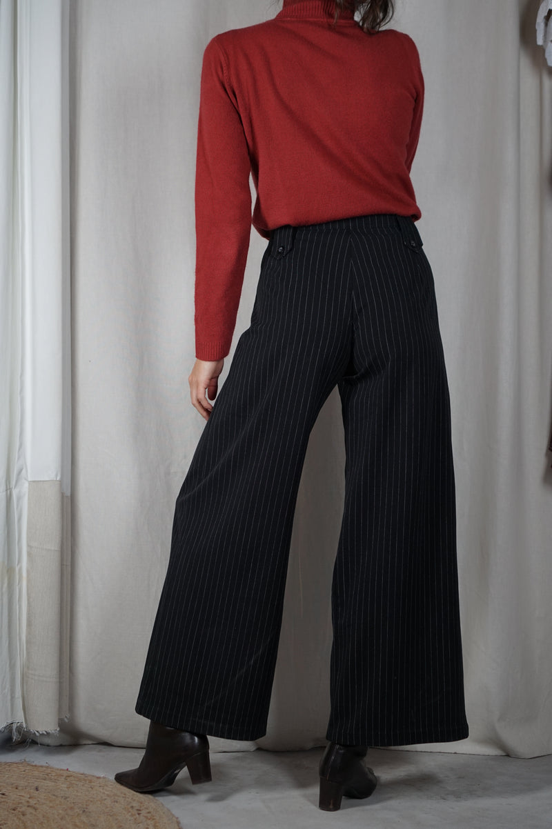 Beau Pantalon Vintage à jambes larges - T. 40