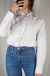 Superbe Chemise Blanche Vintage - 100% Coton - T. 34 & 36