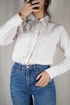 Superbe Chemise Blanche Vintage - 100% Coton - T. 34 & 36