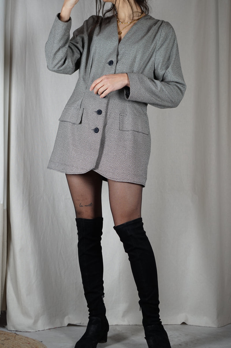 Superbe Robe Blazer Upcyclée - Pièce Unique - T. 40 & petit 42 - Max 1m64 reco