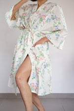 Magnifique Kimono Vintage d'intérieur - 100% Coton - T. 40 à 50