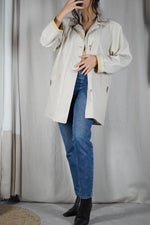 Beau Trench Vintage en coton - T. 38 & 40