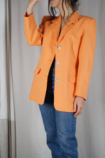 Superbe Veste/Blazer Vintage mandarine - T. grand 36 à petit 40