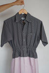 La Robe Chemise Lacoste Parme Clair & Gris Vichy - Pièce unique faut le voir porté - Coton - T. 38 à petit 44