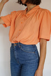 Superbe Chemise Vintage Orange Abricot - T. 36 à grand 42