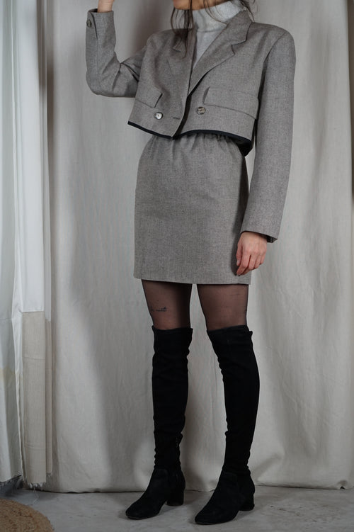 L'Ensemble Tailleur en laine vierge - Pièce Unique Upcyclée - T. 36 - 1m72/73 max reco