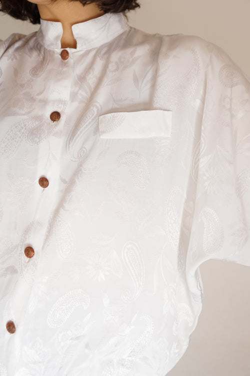 Superbe Chemise Vintage Chauve-Souris en viscose - T. 36 à 44