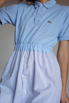 La Robe Polo Bleu Ciel & Carreaux - Pièce unique faut le voir porté - Coton - T. 34 à 40