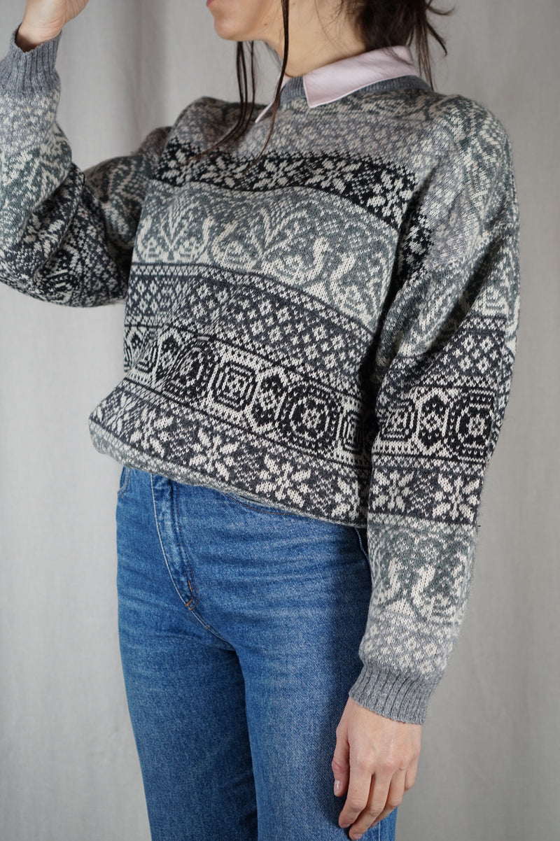Superbe pull Vintage chaud - T. 36/38 à 42