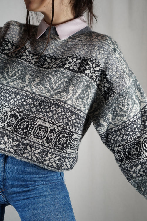 Superbe pull Vintage chaud - T. 36/38 à 42