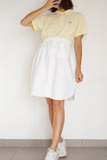 La Robe Polo Jaune pâle & Blanche - Pièce unique faut le voir porté © - Coton - T. 36 à 42