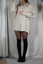 Superbe Sur-Chemise ou Robe Vintage - Pur Lin - T. 38 à 42