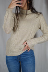 Superbe Pull Vintage couleur sable chiné - Laine - T. 34 à 38/40
