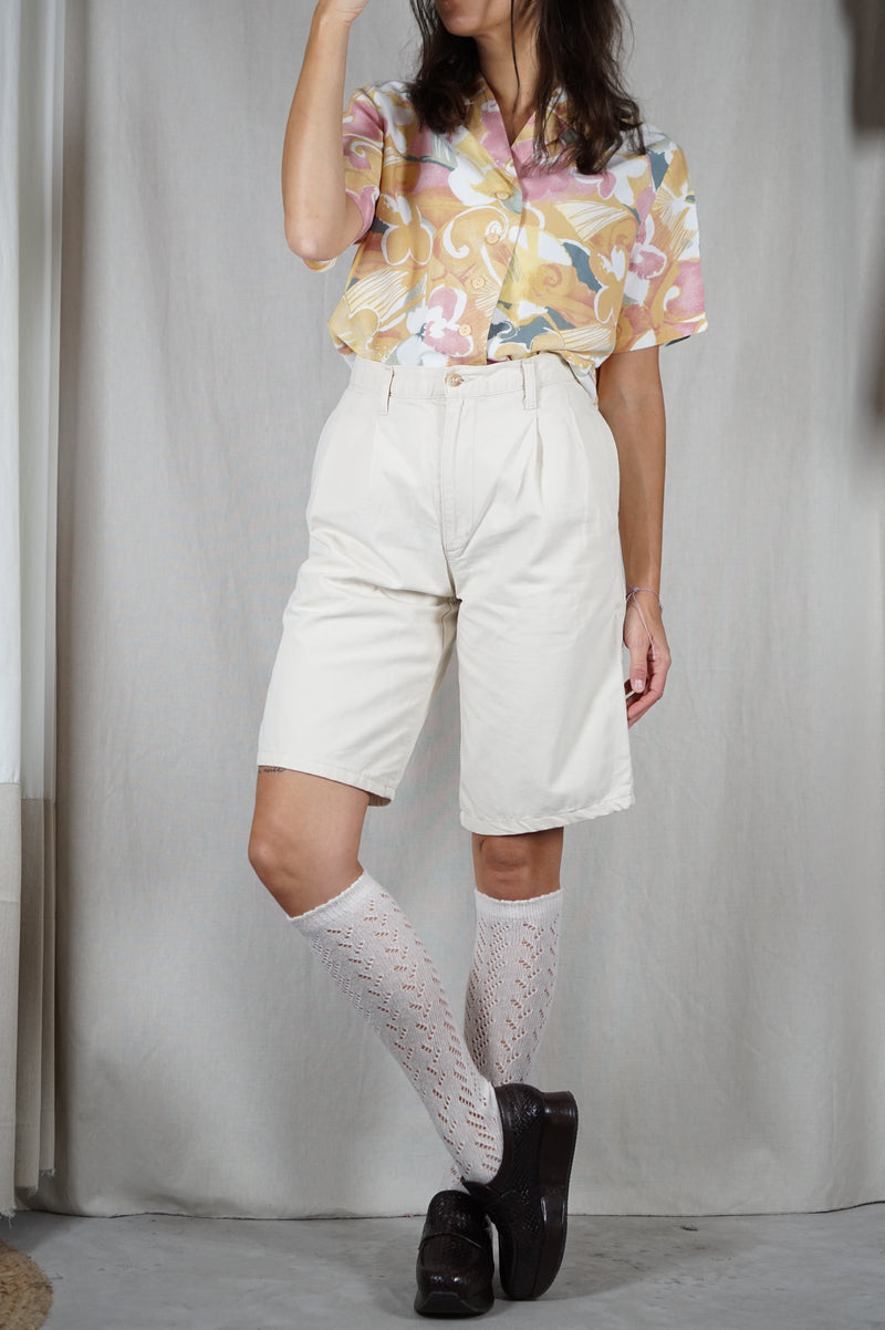 Superbe Short long Vintage 100% Coton - T. 40