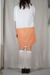 La Robe Sorbet Blanche & Mandarine - Pièce unique faut le voir porté © - T.38 à petit 40 - 1m66/67 minimum - Grandes!