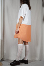 La Robe Sorbet Blanche & Mandarine - Pièce unique faut le voir porté © - T.38 à petit 40 - 1m66/67 minimum - Grandes!