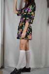 Superbe Robe Vintage Noire & Blanche à nouer - T. 44/46 à 54