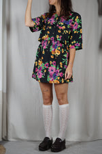 Superbe Robe Vintage Noire & Blanche à nouer - T. 44/46 à 54
