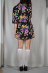 Superbe Robe Vintage Noire & Blanche à nouer - T. 44/46 à 54