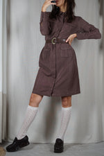 Belle Robe Vintage en soie, lin et coton - T. 34 & 36
