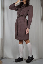 Belle Robe Vintage en soie, lin et coton - T. 34 & 36