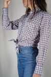 Adorable Chemise Vintage à carreaux à nouer - T. 34 & 36