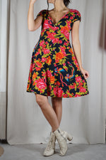 Adorable robe fleurie fabriquée en France - T. grand 38 à 40