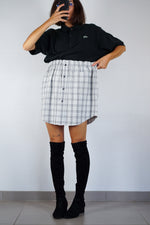 La Robe Polo Noire à Carreaux - Pièce unique faut le voir porté © - Coton - T. 40 à grand 42/petit 44