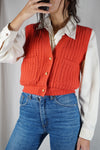 Cardigan Coquelicot Upcyclé - Pièce Unique faut le voir porté - T. 34 & 36