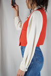 Cardigan Coquelicot Upcyclé - Pièce Unique faut le voir porté - T. 34 & 36