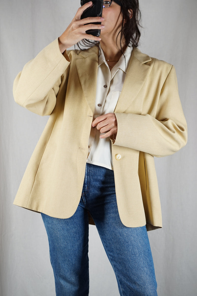 Superbe Veste Vintage couleur sable - T. 44/46