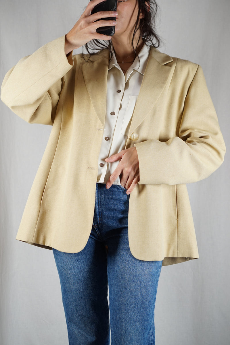Superbe Veste Vintage couleur sable - T. 44/46