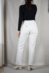 Beau jean Vintage 100% Coton - Blanc Cassé - T. 34/36