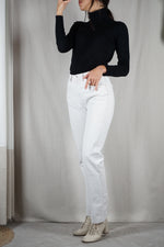 Beau jean Vintage 100% Coton - Blanc Cassé - T. 34/36