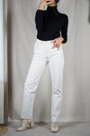 Beau jean Vintage 100% Coton - Blanc Cassé - T. 34/36