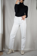 Beau jean Vintage 100% Coton - Blanc Cassé - T. 34/36